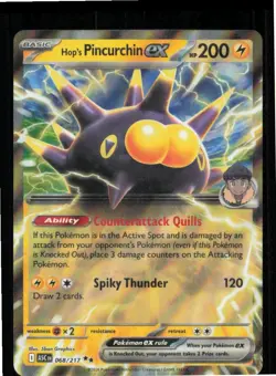 Hop's Pincurchin ex 068/217 Double Rare Ascended Heroes Pokemon Near Mint - Image 1