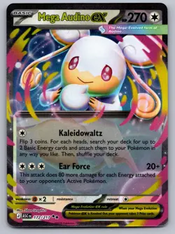Mega Audino ex 172/217 Double Rare Ascended Heroes Pokemon Holo Near Mint - Image 1
