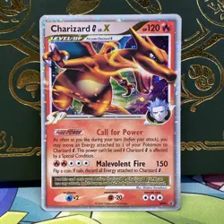 Pokemon Charizard G LV.X DP45 D&P Promo TRIPLE HOLO SWIRLS Black Star MP - Image 1