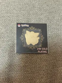 24k Gold Plated Pokemon Clefairy Sticker Pack Fresh - Image 1