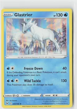 Glastrier 051/196 Holo Rare Lost Origin Pokemon Holo Near Mint - Image 1