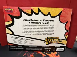 Pokemon TCG Ascended Heroes MEGA EMBOAR Ex Box FACTORY SEALED NEW 4 PACKS! - Image 2