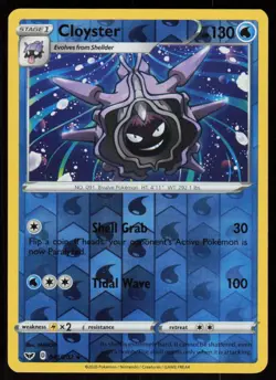 Cloyster 041/202 Rare Sword & Shield Pokemon Reverse Holo Lightly Played - Image 1