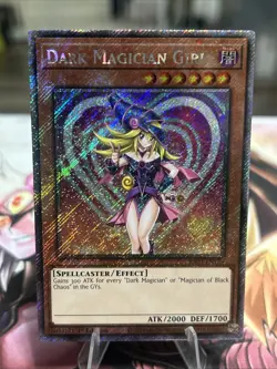 Yugioh Dark Magician Girl RA03-EN123 Platinum Secret Rare - Image 1