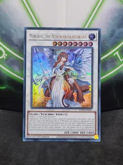 Yugioh Minerva, the Athenian Lightsworn LEDE-EN043 Ultra Rare 1st Edition NM - Image 1