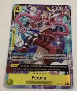 ONE PIECE THE AZURE SEA'S SEVEN ALT ART PERONA ALTERNATE ART OP R OP14-111 - Image 1