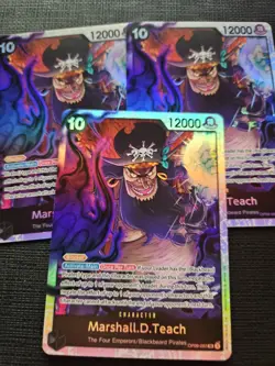 3x Marshall D. Teach - OP09-093 (Reprint) SR One Piece PRB02 -The Best- - Image 1
