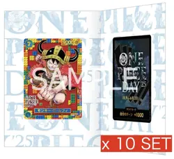 PSL BANDAI ONE PIECE DAY '25 2025 Premium Card Collection Game Luffy DON 10 SET - Image 1