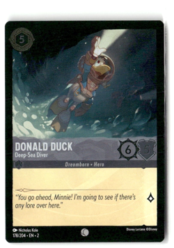 Donald Duck 178/204 Deep-Sea Diver Foil Rise of the Floodborn Disney Lorcana TCG - Image 1
