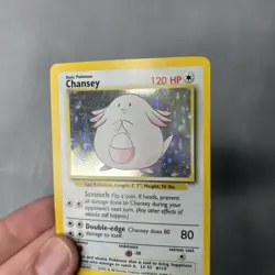 Chansey 3/102 Base Set Holographic Pokemon Card 1999 - Image 2