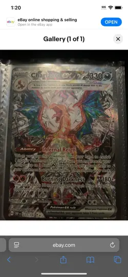 Pokemon Charizard GX Full Art Ultra Rare Card - Image 1