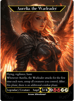 Aurelia, the Warleader - Full Art Altered Art Custom Proxy Cards - Image 1
