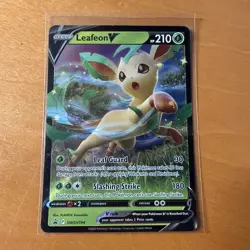 Pokemon Leafeon V SWSH194 Full Art Promo Sword & Shield Holo Card English NM+ - Image 1