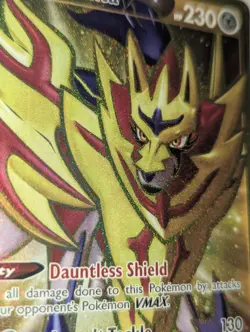 Nice Zamazenta V 212/202 Sword&Shield Full Art Secret Rare Gold Pokemon Card,LP - Image 4