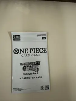 2025 One Piece STARTER DECK EX - GEAR 5 BONUS PACK Sealed- 3 Cards per Pack ST21 - Image 1