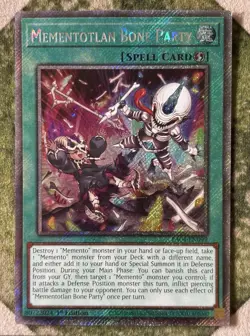 YuGiOh MEMENTOTLAN BONE PARTY Platinum Secret Rare RA04-EN099 - Image 2