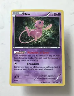 Pokemon Mew Holo Rare TCG Card 29/124 XY Fates Collide 2016 NM Condition - Image 1