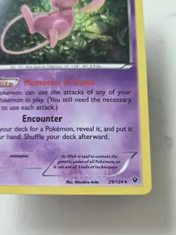 Pokemon Mew Holo Rare TCG Card 29/124 XY Fates Collide 2016 NM Condition - Image 3