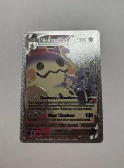 Custom Silver Foil Display Card Mimikyu VMAX Fan Art Card Mint TG21/TG30 - Image 1