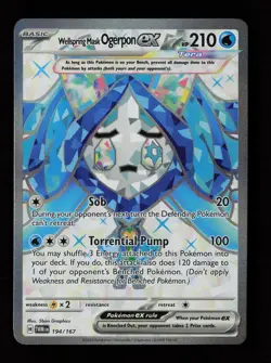 Wellspring Mask Ogerpon ex 194/167 Ultra Rare Twilight Masquerade Pokemon Cards - Image 1