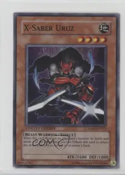 X-Saber Uruz Limited Edition YuGiOh Hidden Arsenal 1 #HA01-EN012 2009 READ - Image 1