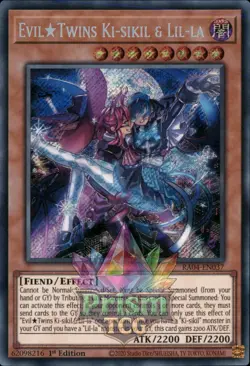 1st ed Evil☆Twins Ki-sikil & Lil-la secret rare RA04-EN037 Yugioh - Image 1