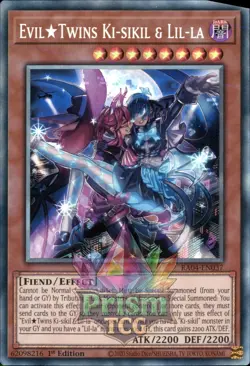 1st ed Evil☆Twins Ki-sikil & Lil-la collector's rare RA04-EN037 Yugioh - Image 1