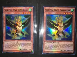 2X Yugioh Spiritual Beast Cannahawk THSF-EN027 Super Rare 1st Ed - Image 3