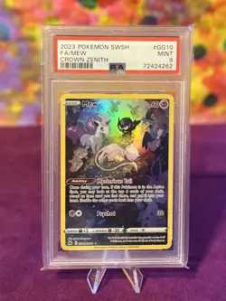 Pokemon TCG; Mew Crown Zenith: Galarian Gallery Holo Rare Card GG10/GG70 - PSA 9 - Image 1