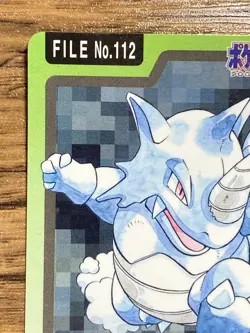 Pokemon Carddass Card Rhydon File No.112 Bandai Pocket Monsters 1997 Japan - Image 3