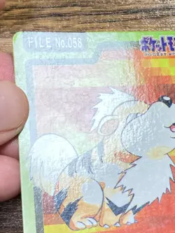 Pokemon Carddass Card Growlithe File No.58 Bandai Pocket Monsters 1997 Japan - Image 4
