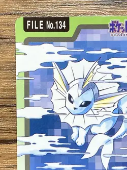 Pokemon Carddass Card Vaporeon File No.134 Bandai Pocket Monsters 1997 Japan - Image 3
