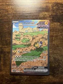 Pokemon TCG Iron Hands ex 248/182 SV04 Paradox Rift Illustration Rare Holo - Image 1