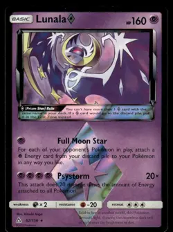 2018 Lunala Prism Star 62/156 Prism Rare Holo NM SM - Ultra Prism Pokemon - Image 1