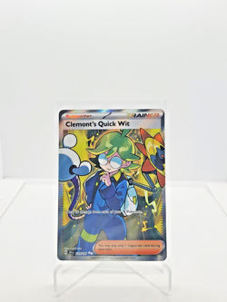 Pokemon Surging Sparks Full Art Clemonts Quick Wit 229/191 - Image 1