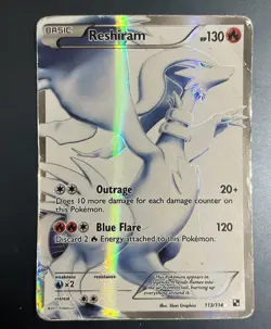 Pokemon 2011 Reshiram Full Art Ultra Rare Holo 113/114 Black & White *READ DESC* - Image 1