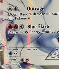 Pokemon 2011 Reshiram Full Art Ultra Rare Holo 113/114 Black & White *READ DESC* - Image 3