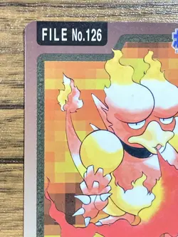 Pokemon Carddass Card Magmar File No.126 Bandai Pocket Monsters 1997 Japan - Image 3