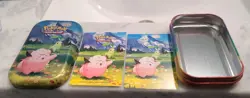 Pokemon Ascended Heroes Collectors Tin Mini Empty Storage Clefairy & Chikorita - Image 1