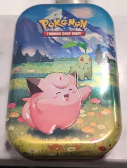 Pokemon Ascended Heroes Collectors Tin Mini Empty Storage Clefairy & Chikorita - Image 2
