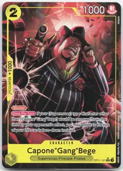 Capone"Gang"Bege (101) (Alternate Art) OP11-101 A Fist of Divine Speed NM - Image 1