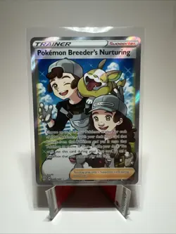 Pokemon Breeder's Nurturing Full Art Holo Card 188/189: Darkness Ablaze NM Mint - Image 1