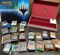 MTG Magic Duel Deck Anthology + Extra Sleeves Cards Case And Dice - Image 1