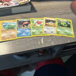POKEMON 1ST EDITION NEO DISCOVERY 19 CARD LOT KABUTO + POLIWAG +TYROGUE + NATU - Image 1