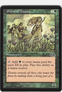 Priest of Titania #270 Urza's Saga Regular Common LP - Image 1