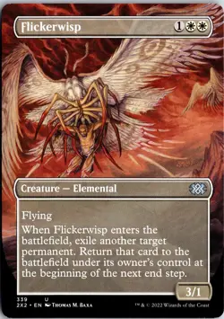 Flickerwisp (Borderless) 339 UC Double Masters 2022 Magic: The Gathering NM/M - Image 1