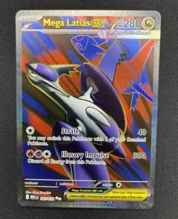 Pokemon TCG Mega Latias EX 163/132 ME01 Mega Evolution Full Art Holo English - Image 1