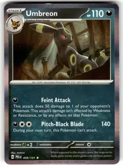 Umbreon 059/131 Holo Rare Prismatic Evolutions Pokemon Holo Near Mint - Image 1