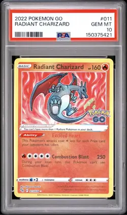 2022 POKEMON GO #011 RADIANT CHARIZARD PSA 10 - Image 1