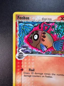 2006 Pokemon Feebas 49/101 EX Dragon Frontiers Reverse Holo STAMPED - Image 2